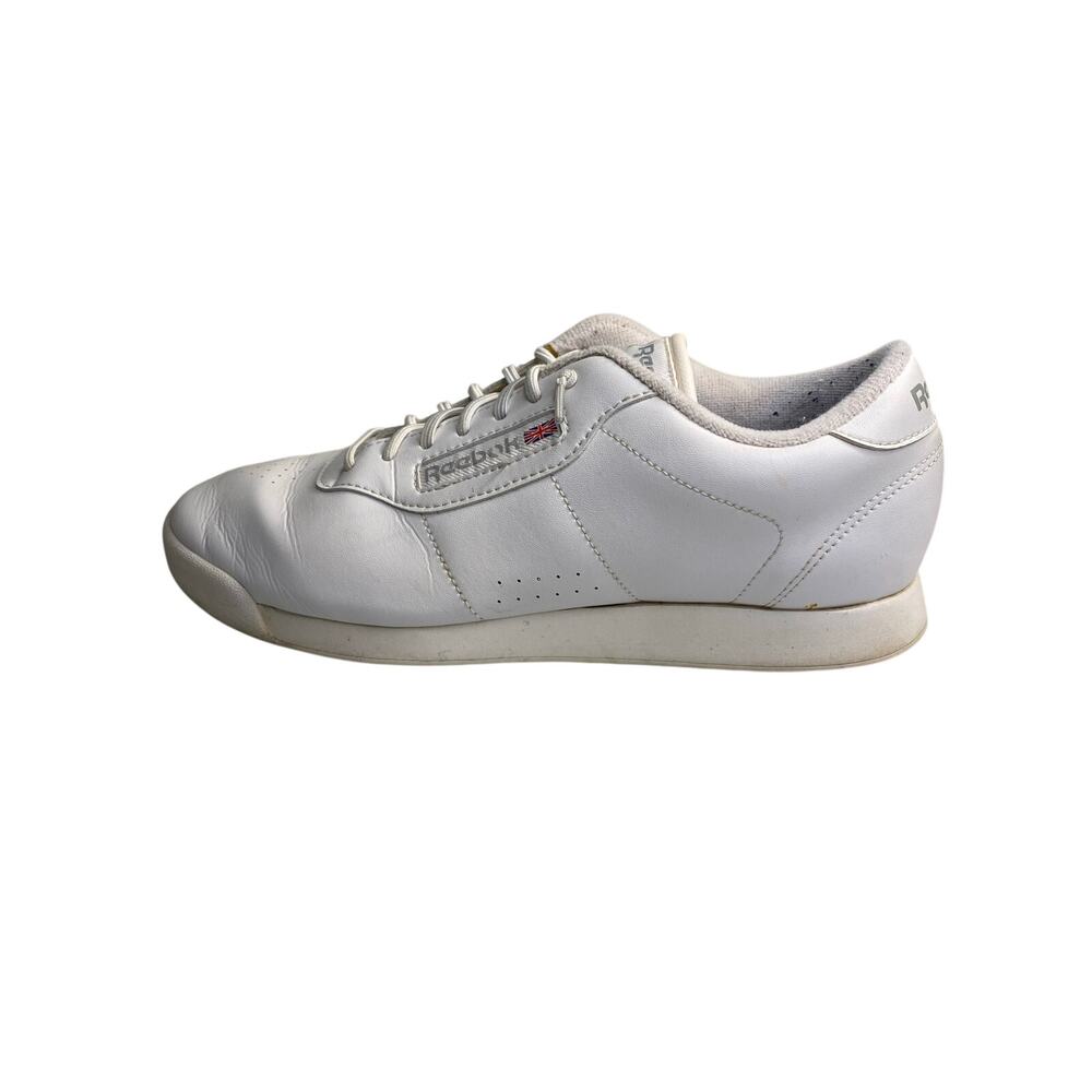Reebok Classic Princess Womens White Lace Up Leather Low Top Sneakers Shoes 7.5‎